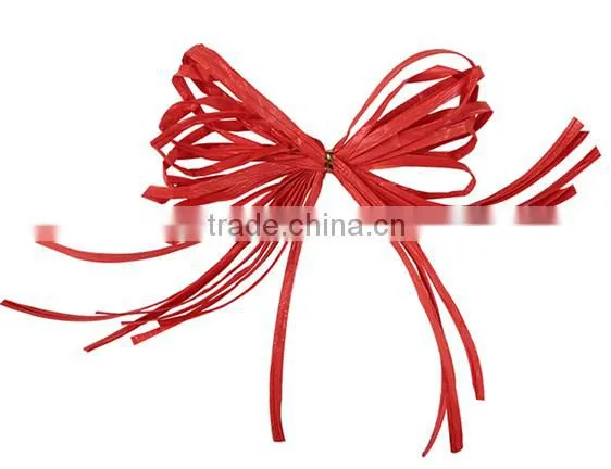 Hot Sale Red Paper Raffia Bow Tie