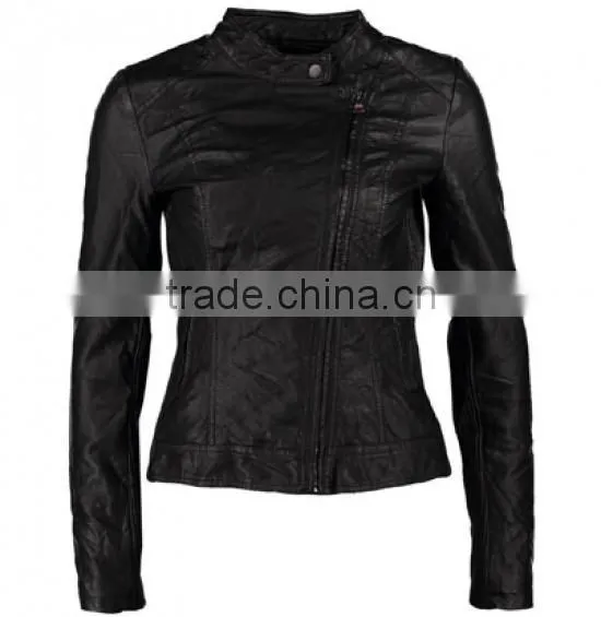 Pakistan Ladies Leather Jacket Price , Ladies Leather Jacket in Sialkot , Cheap Faux Leather Jacket for Women photo-3