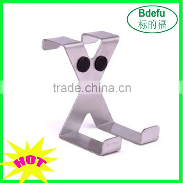 Retail Price Thicken Stainless Steel Funny Door Hook Hanger Towel Rail X-type -Silver