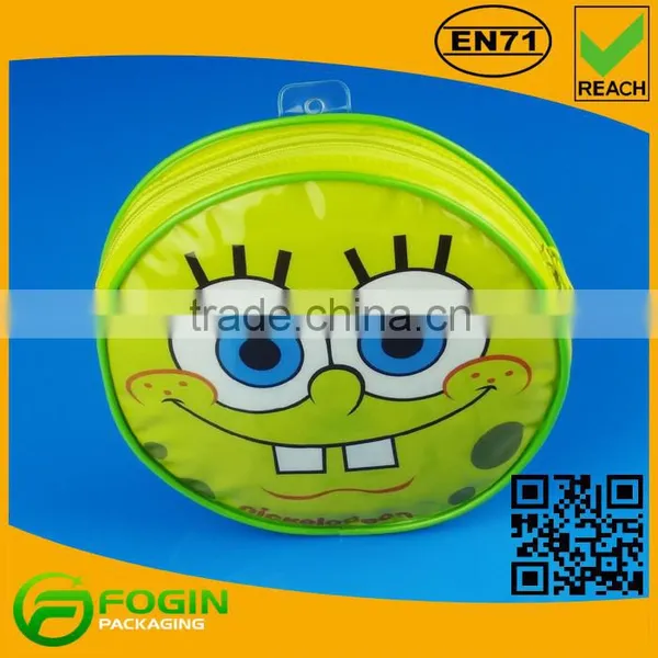 Cartoon Printed Ziplock Round Makeup Bag photo-3