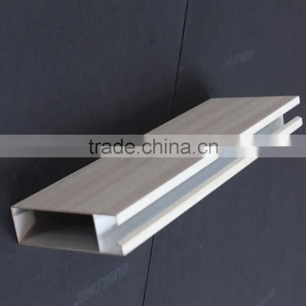Impact Resistance Wood Grain Suspended Metal Strip Ceiling Aluminum U Groove Screen Ceiling Tiles photo-5