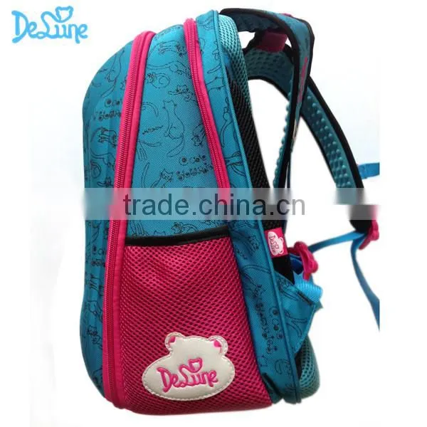 Cat Print European School Backpack Girls School Bags for Kids photo-2