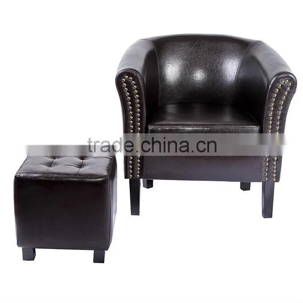 Hot Selling New Fashion Comfortable Quality Leather Tub Chair