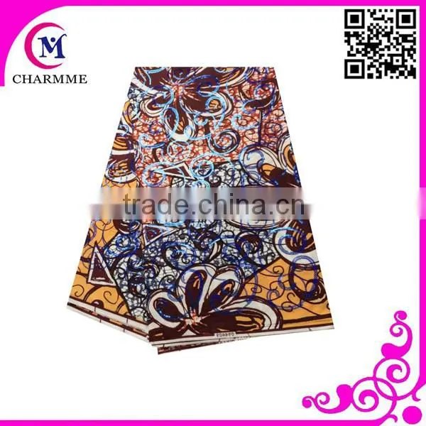 African Wax Prints Fabric Wax Fabric With Sequins for Sale