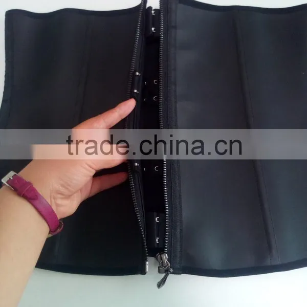 2016 Hot Sales Black Sexy Plus Size Clip And Zip Waist Training Corset Waist Trainers 3xl photo-3