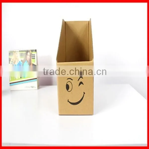 Printing Smile Face Corrugated Magazine Storage Box Wholesale photo-5