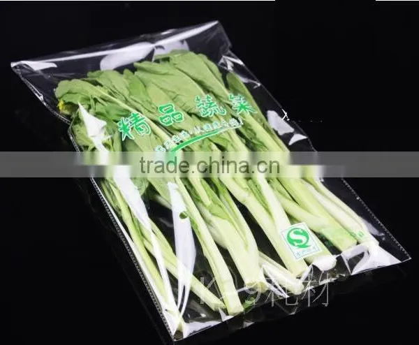 Transparent Plastic Fresh Vegetable Packaging Bag With Vent Hole With Explosion-proof Edge For Vegetable Fruits Most Popular
