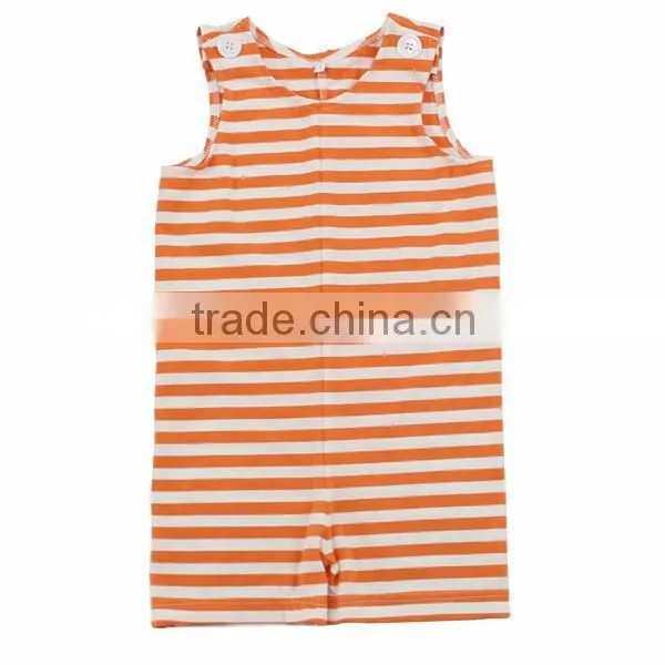 Wholesale 2016 Popular High Quality Soft Cotton Strip Fabric Baby Lime Striped Romper for Baby Girls photo-2
