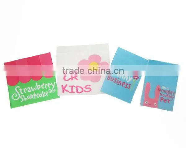 Woven Damask Fabric Badge Logo Label