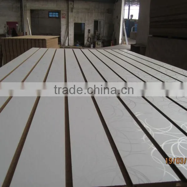 Rotary White Color Melamine Slatwall Panel