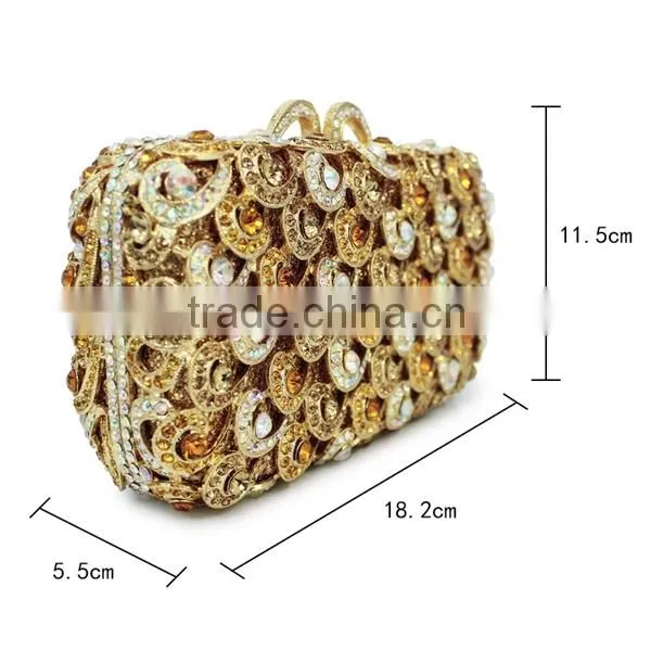 Beautiful Rhinestone Crystal Clutch Bag Wholesale Purse Latest Clutch Purses (88161A-G) photo-2