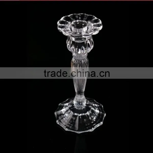 Years Crystal Taper Glass Candle Holder 7 Inch Height photo-2