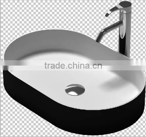Factory Hot Sales ,Stone Resin Wash Basin,Artificial Stone Bathroom Washing Basin,Solid Surface Wall Hung Wash Basins photo-2