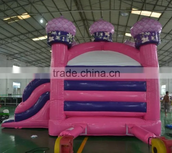 2016 New Design Gaint Inflatable Pink Snow White Combo Castle Combo With Slide for Sale Outdoors photo-6