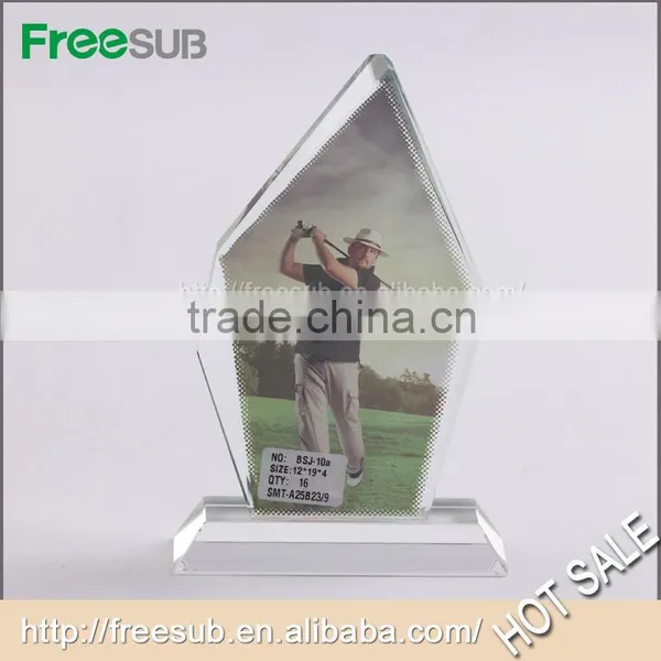 Freesub BSJ10A L120*H190*W40mm Big Ice Hill Screen Blank 3D Sublimation Personalized Crystal photo-3