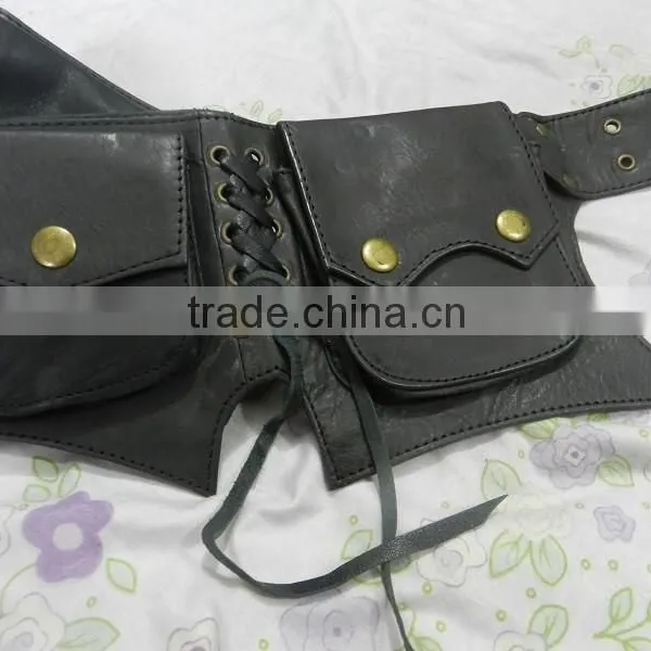 Travel Pocket Money Leather Belt Hip Waist Bag Belt photo-5