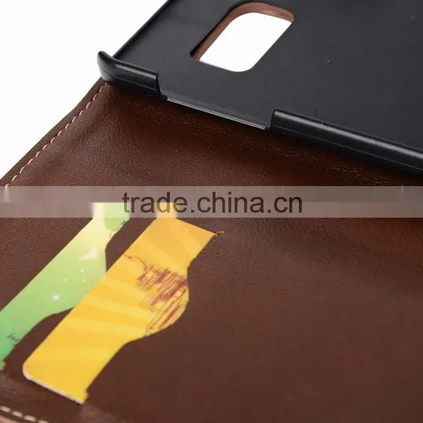 for Galaxy Note 5 Genuine Leather Case, Leather Case Pouch With Foldable Stand for Samsung Galaxy Note 5 photo-4