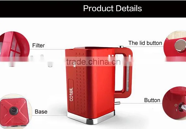 New Dots Design Hinged Lid With 2 Stage Opening System Plastic Kettle With CE/GS/ETL/CETL photo-6