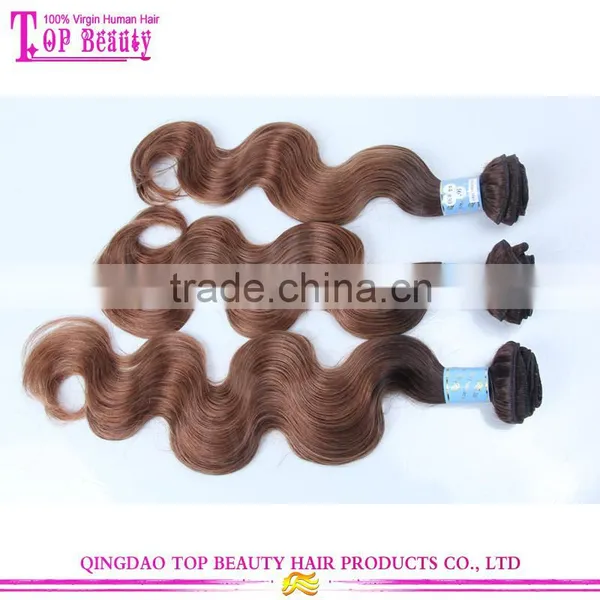 Qingdao Hot Sale Two Tone Color Remy Human Hair Mink Peruvian Hair Body Wave Hair Weave photo-2
