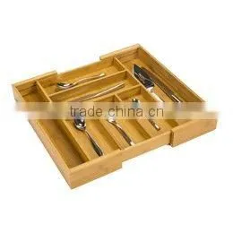 Expandable Bamboo Cutlery Tray