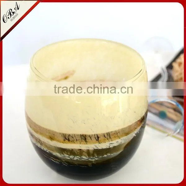 OUBOAO Small Delicate Glass Flower Vase Creative Color Desktop Decorative Flower Pot photo-3