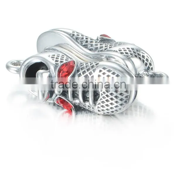 Antique Sporting Shoes Model Necklace Pendant Charms Silver Jewelry photo-6