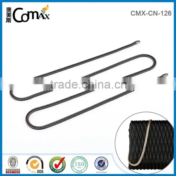 Gunmetal Stainless Steel Handbag Curb Chain Necklace For Bag Strap photo-5