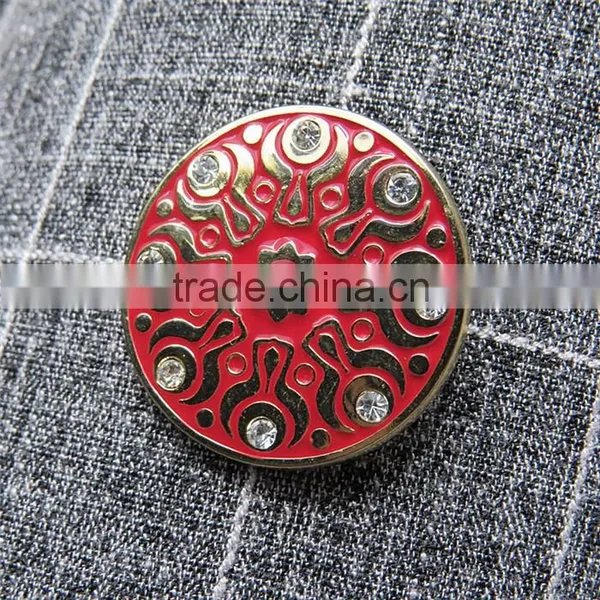 Hot Sale Diamond Decorated Stone Metal Button For Cloting photo-6