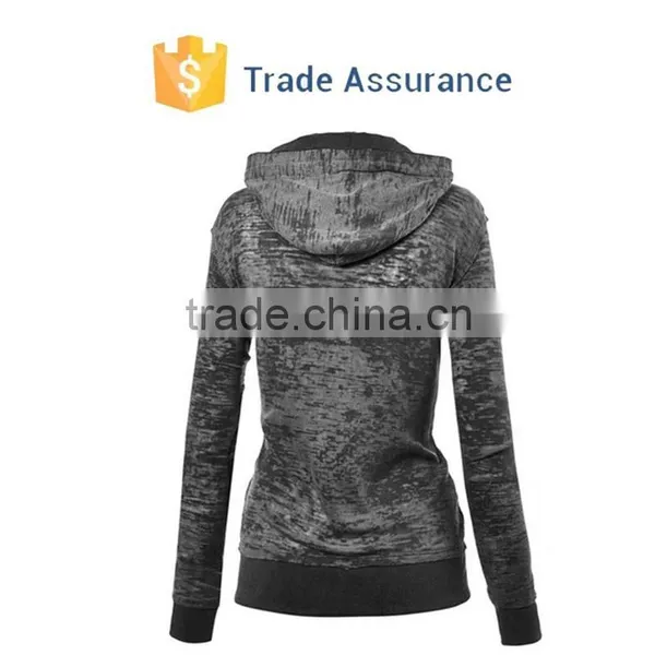Womens Long Sleeve Zip Up Hoodie Custom photo-3