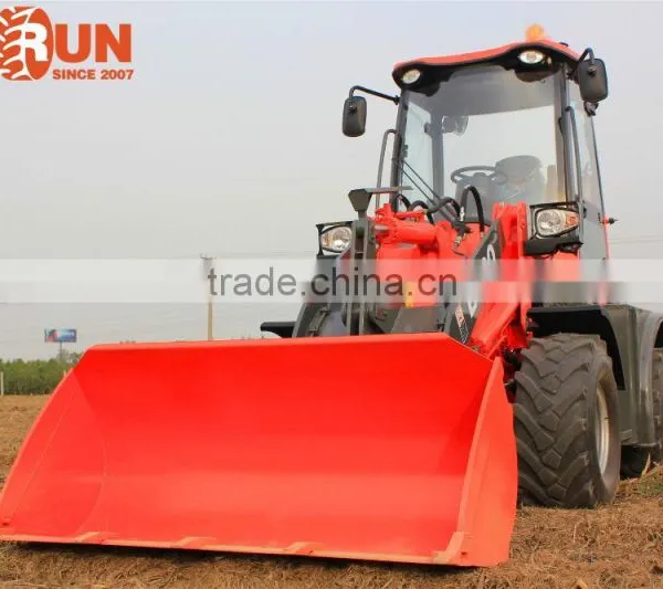 Qingdao Everun ER20 Front Loader Type Compact Wheel Loader With Wooden Forks photo-2