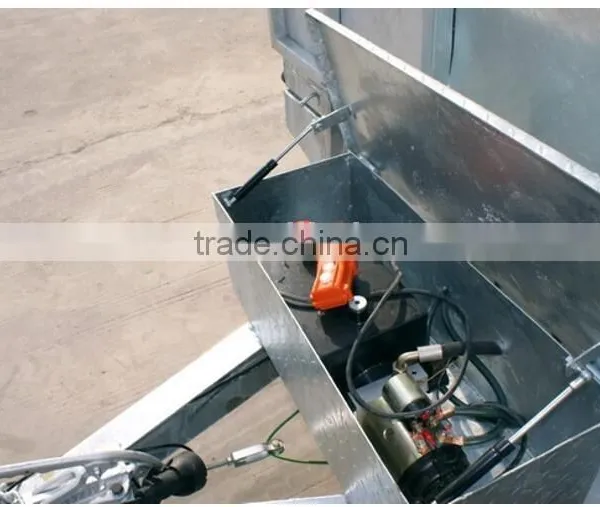 Fully Hot Deep Galvanized Tipping Trailer ,dump Wagon, Tandem Axles With Battary Oil Tank and Wire Mesh Fence photo-6