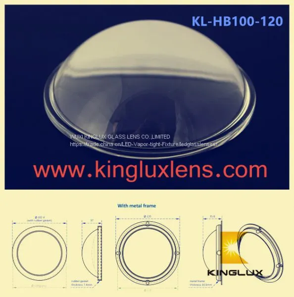 100mm Optical Led Glass Lens 120degree for 100w Led Flood Light