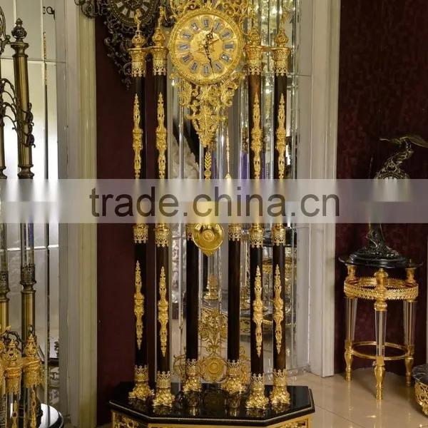 Latest Angel Decorated Floor Clock, Gold Gilt Bronze Mounted Floor Clock, White Marble Floor Clock photo-6