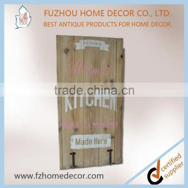 High Quality Vintage Wood Painting Plaque With Metal Hooks photo-2