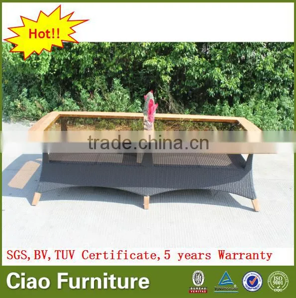 Luxury Outdoor Extended Glass Dining Table and Teakwood Chairs photo-5