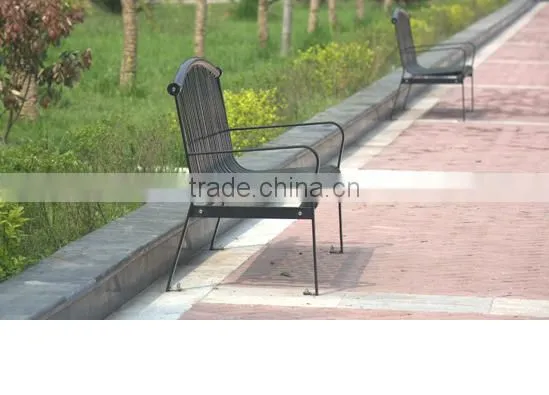 Public Park Metal Outdoor Bench for Street photo-3