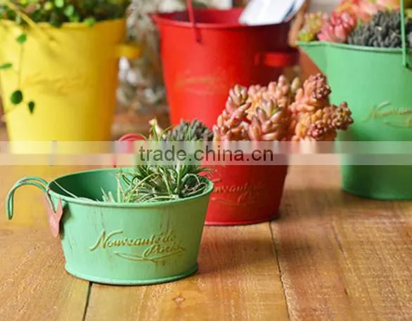 Cheap Mini Garden/home Metal Flower Pot Planter for Kids photo-3