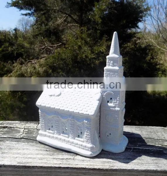 Christmas Village Houses White Christmas Village Church photo-2