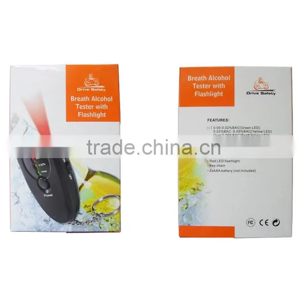 Alcohol Breathalyzer Tester With Flashlight Keychain Wine Breathalizer Alcohol Tester photo-2