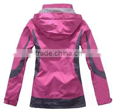 Ladies' 100% Polyester Windproof Mountaineering Jacket With Inner Fleece photo-2