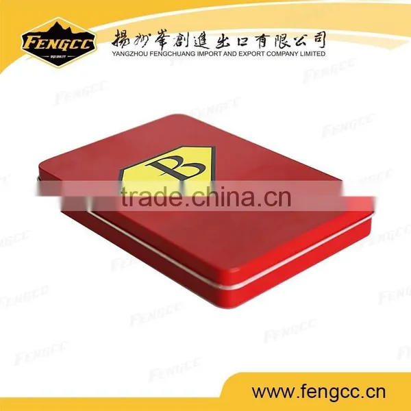 Flat Square Tin Box in 4c Cmyk Print for Promotion Gift photo-2