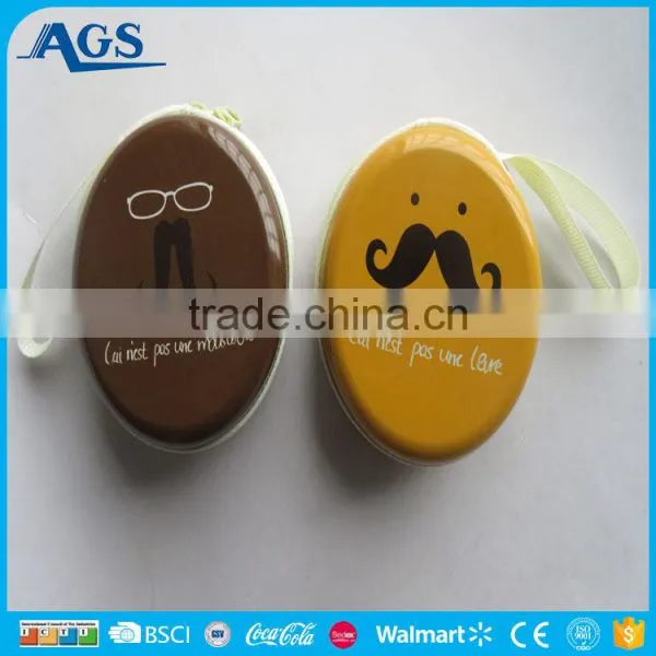 Funny Smiling Face Yellow Round Coin Purse photo-5
