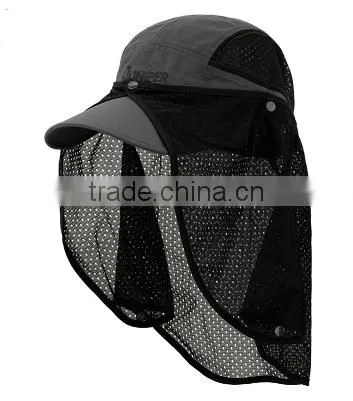 White Gauze Male Mosquitoes in Summer Bees Neck Guard Covered Face Fishing Hat Man Sun Hat Covered Face Outdoor Sun Hat photo-3