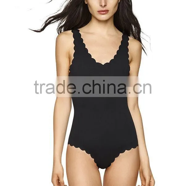 Ladies Black and Strape One Piece Swimwear photo-2