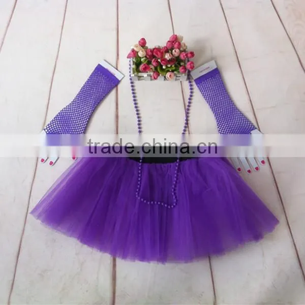 Plus Size Neon Woman Costume 80s Hen Fancy Dress Tutu Skirt Party Costume photo-5