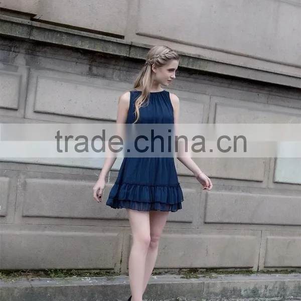 Ladies's Lovely Dress for Summer Fashion Spaghetti Strap Dress Slim Fit Sleeveless Dress 2016 photo-2