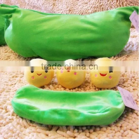 OEM Pea Polyester Funny Cute Custom Wholesale Sofa Emoji Foam Cushion Pillow photo-2