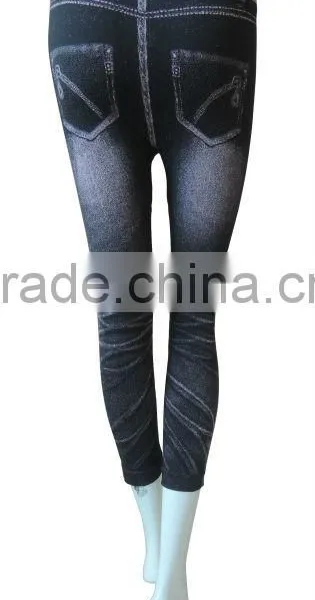 Jeans Printing Leggings Seamless Woman Underwear Ladies Seamless Leggings photo-6