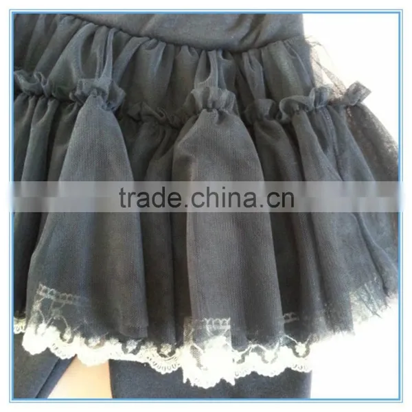 Girl Leggings With Skirt, Children's Boutique Render Skirts Leggings, Warm Thick Autumn and Winter Kid's Lace Skirted Leggings, photo-3