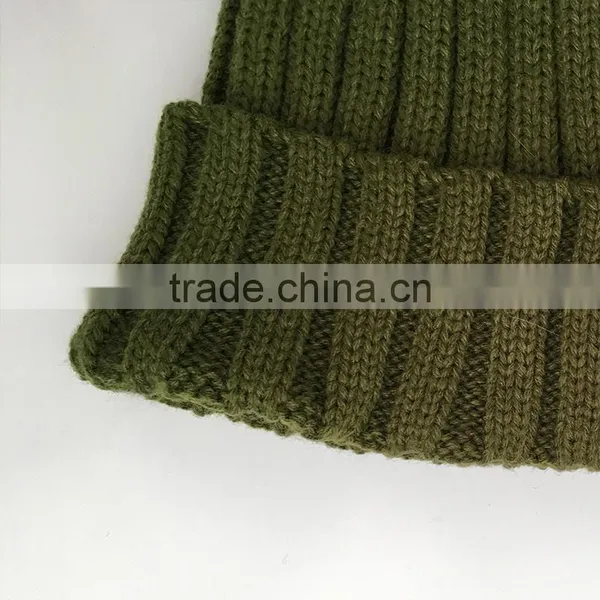 Myfur Custom Fox Fur Pom Pom Winter Knitted Beanie Hat for Adults photo-5